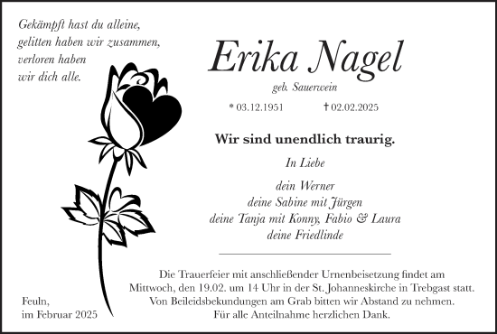 Anzeige von Erika Nagel von MGO