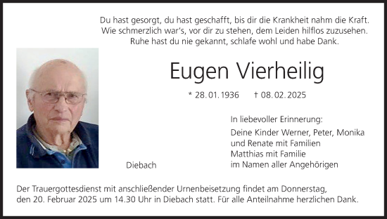 Anzeige von Eugen Vierheilig von MGO