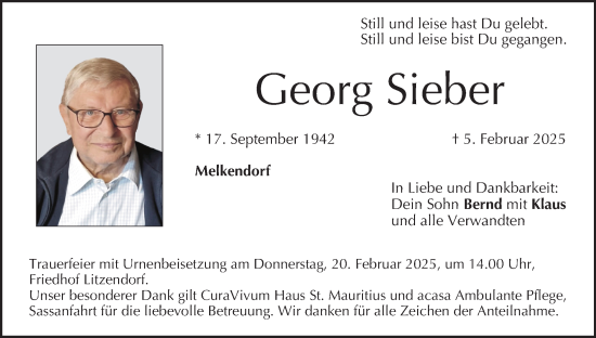 Anzeige von Georg Sieber von MGO