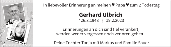 Anzeige von Gerhard Ulbrich von MGO