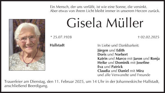Anzeige von Gisela Müller von MGO