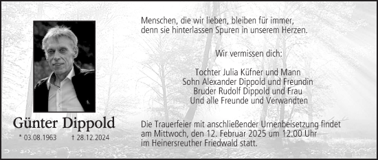 Anzeige von Günter Dippold von MGO