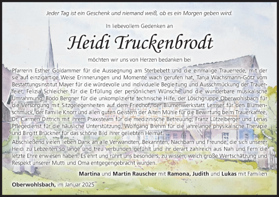 Anzeige von Heidi Truckenbrodt von MGO