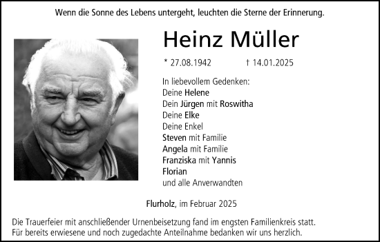 Anzeige von Heinz Müller von MGO