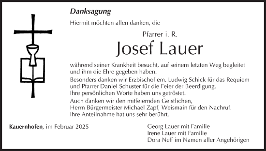 Anzeige von Josef Lauer von MGO