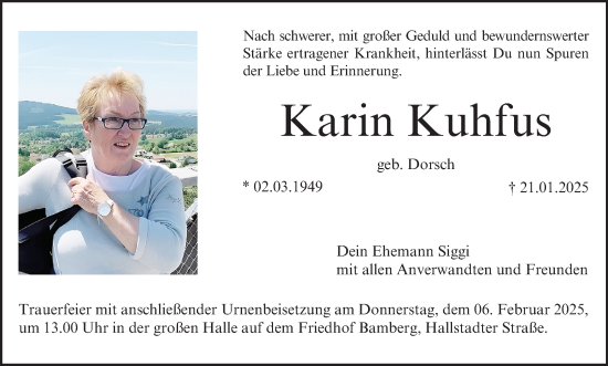 Anzeige von Karin Kuhfus von MGO