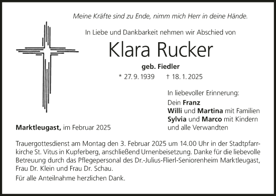 Anzeige von Klara Rucker von MGO