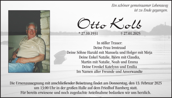 Anzeige von Otto Kolb von MGO