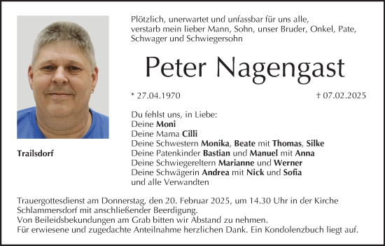 Anzeige von Peter Nagengast von MGO
