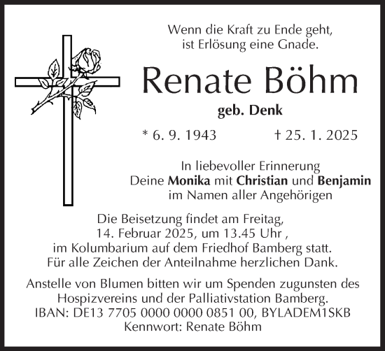 Anzeige von Renate Böhm von MGO