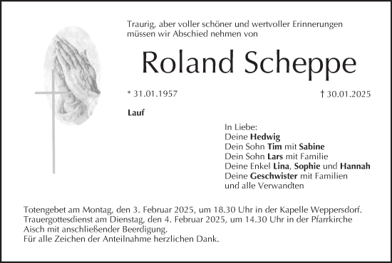 Anzeige von Roland Scheppe von MGO