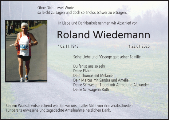 Anzeige von Roland Wiedemann von MGO