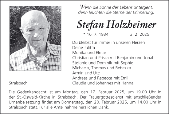 Anzeige von Stefan Holzheimer von MGO