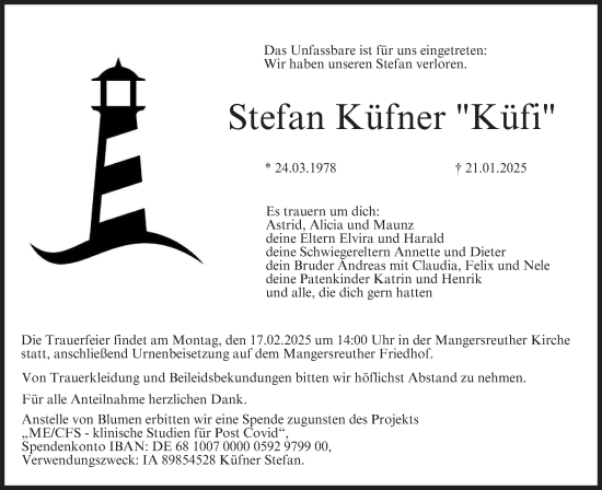 Anzeige von Stefan Küfner von MGO