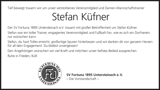 Anzeige von Stefan Küfner von MGO