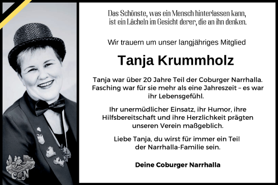 Anzeige von Tanja Krummholz von MGO