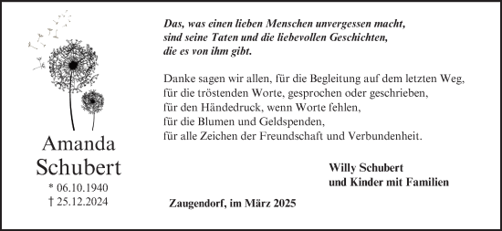 Anzeige von Amanda Schubert von MGO