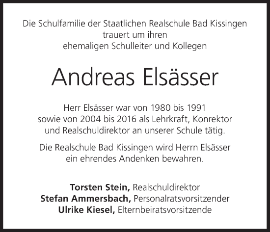 Anzeige von Andreas ElsÃ¤sser von MGO