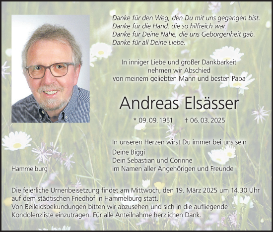 Anzeige von Andreas ElsÃ¤sser von MGO
