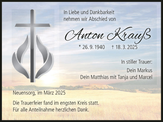 Anzeige von Anton Krauß von MGO