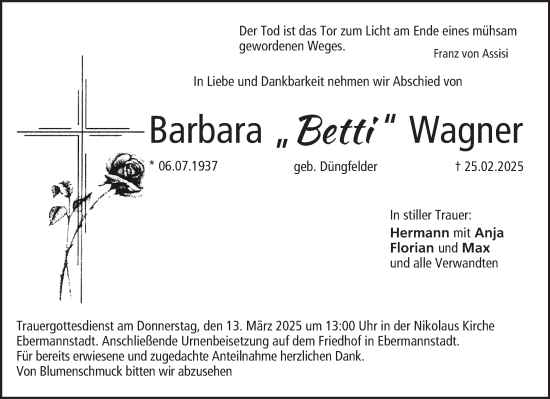 Anzeige von Barbara Wagner von MGO