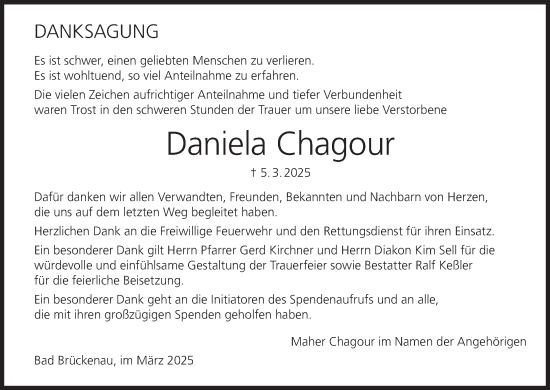 Anzeige von Daniela Chagour von MGO