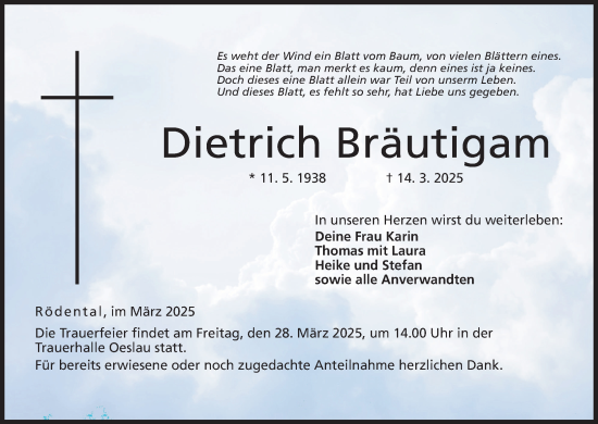 Anzeige von Dietrich Bräutigam von MGO