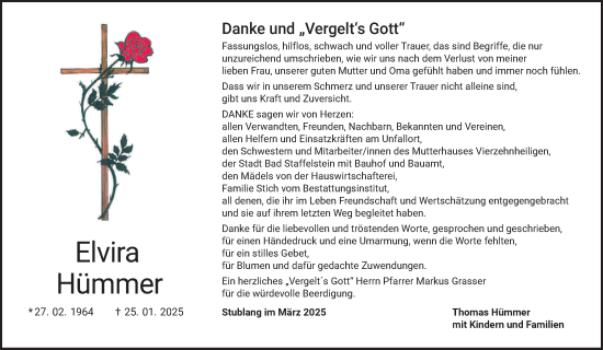 Anzeige von Elvira Hümmer von MGO