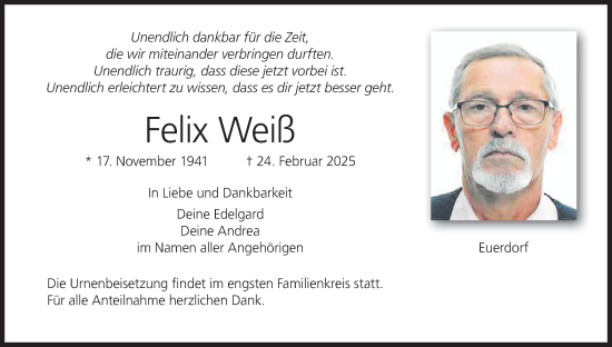 Anzeige von Felix Weiß von MGO