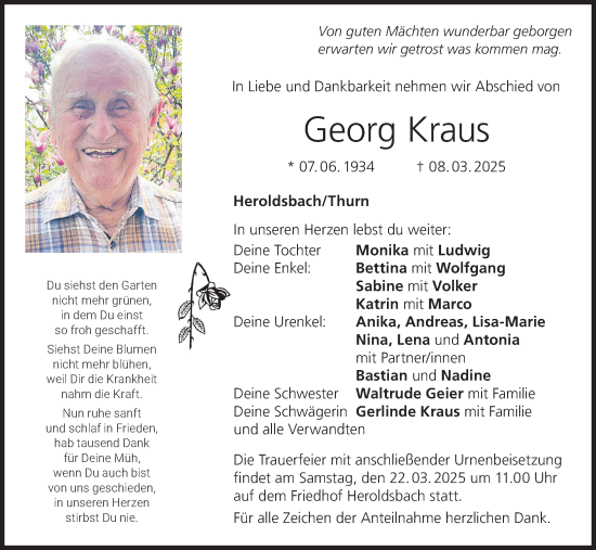 Anzeige von Georg Kraus von MGO