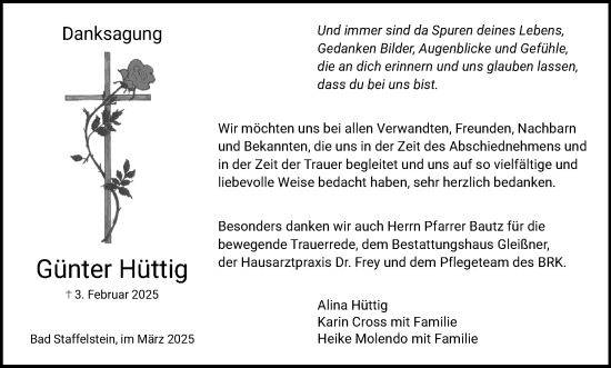 Anzeige von Günter Hüttig von MGO