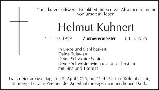 Anzeige von Helmut Kuhnert von MGO