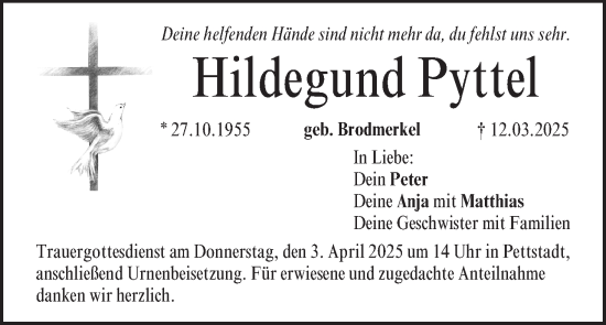 Anzeige von Hildegund Pyttel von MGO