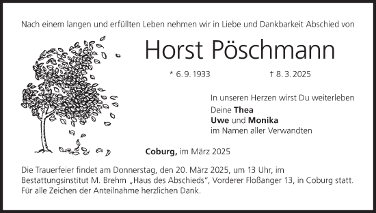 Anzeige von Horst Pöschmann von MGO