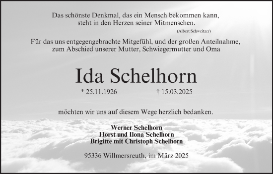 Anzeige von Ida Schelhorn von MGO