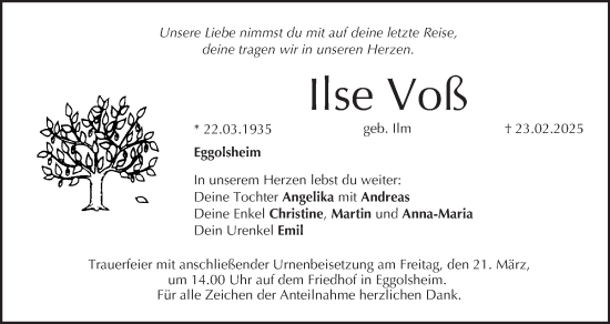 Anzeige von Ilse Voß von MGO