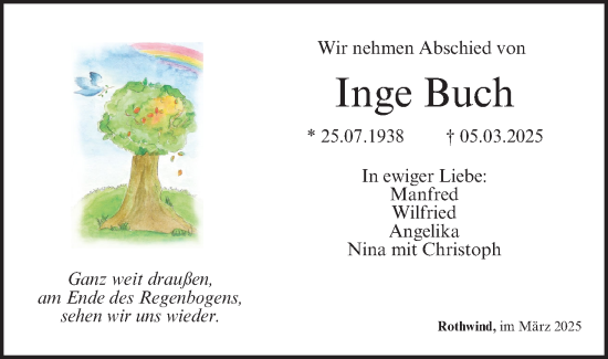 Anzeige von Inge Buch von MGO