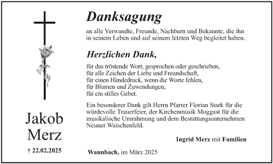 Anzeige von Jakob Merz von MGO