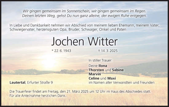 Anzeige von Jochen Witter von MGO