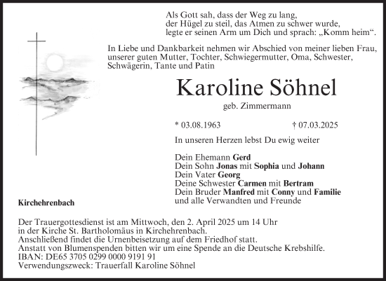 Anzeige von Karoline Söhnel von MGO