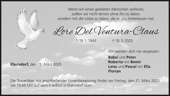 Anzeige von Lore Del Ventura-Claus von MGO