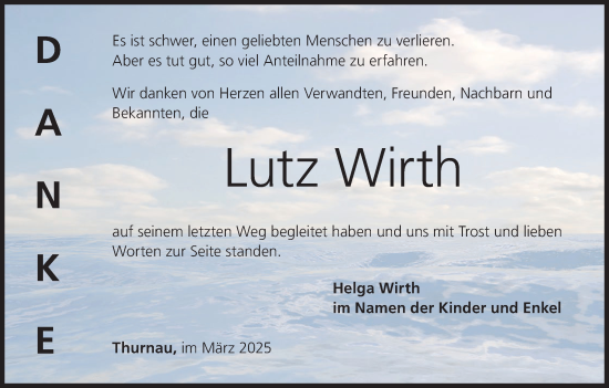 Anzeige von Lutz Wirth von MGO
