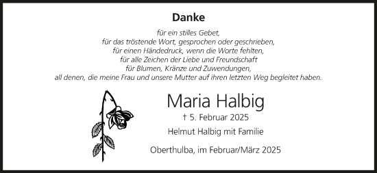 Anzeige von Maria Halbig von MGO