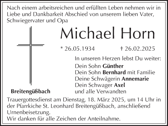 Anzeige von Michael Horn von MGO