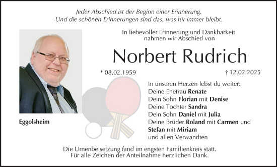 Anzeige von Norbert Rudrich von MGO