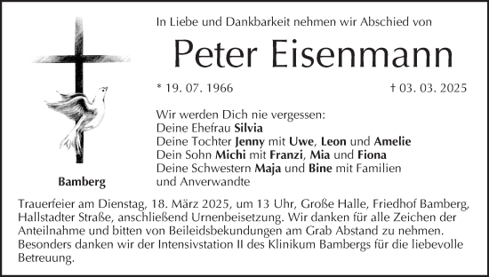 Anzeige von Peter Eisenmann von MGO