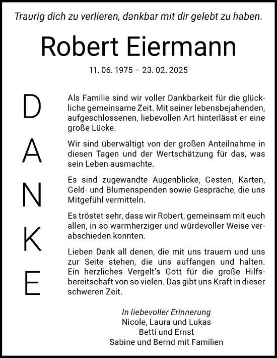 Anzeige von Robert Eiermann von MGO