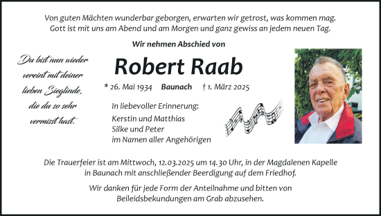 Anzeige von Robert Raab von MGO