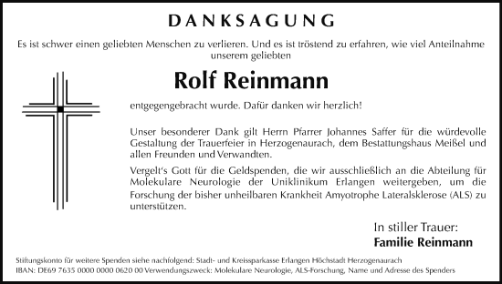 Anzeige von Rolf Reinmann von MGO