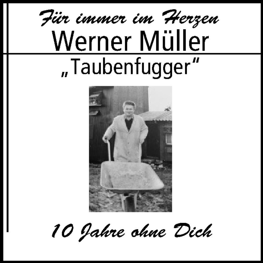  Traueranzeige für Werner Müller vom 08.03.2025 aus MGO